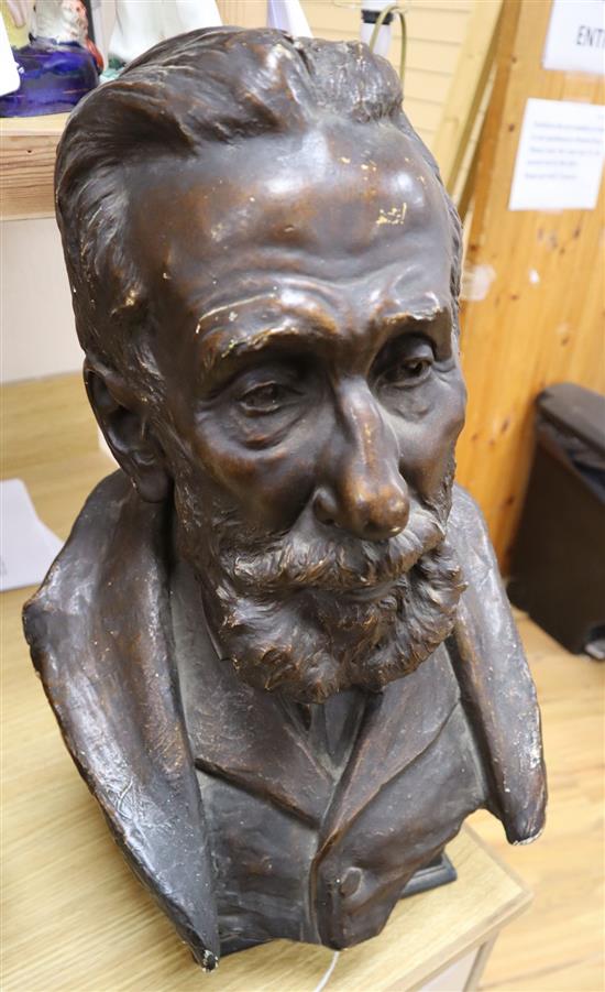 Richard Reginald Goulden (1876-1932). A bronzed plaster bust of Sir John Ross, height 54cms